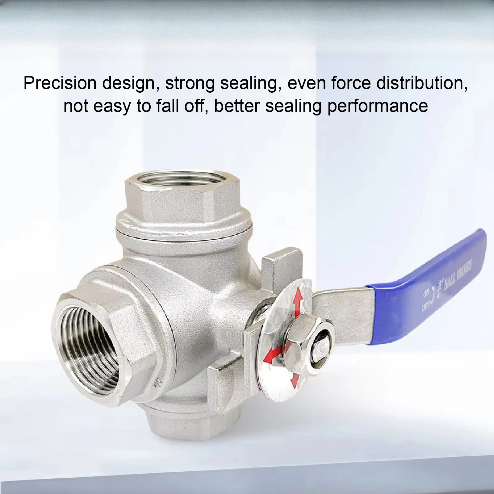 3 Way Stainless Steel Ball Valve Threaded T Port L Port DN8‑DN50 Three Way Valve Industrial Manual Flow Control Pipe