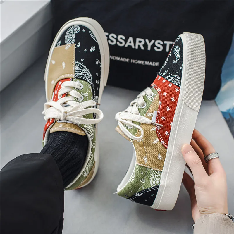 Color block Shoes Canvas Shoes Men Breathable Shoes Footwear Men Espadrilles Men Zapatillas Hombre Casual Erkek  Chaussure