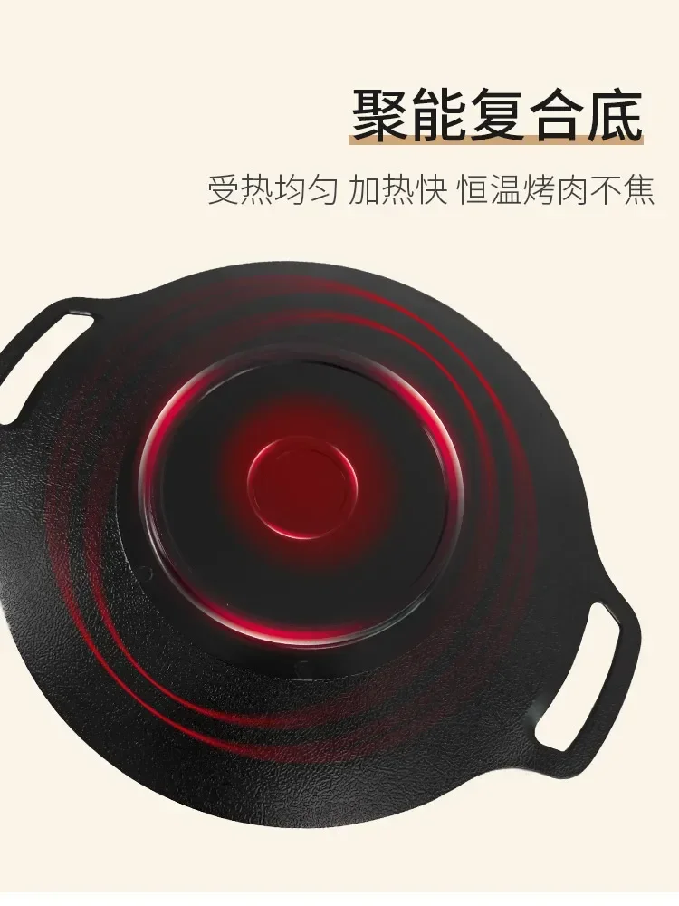 Factory Direct 2026 Outdoor Maifanshi barbecue pan Korean round baking pan cassette oven non-stick barbecue pan