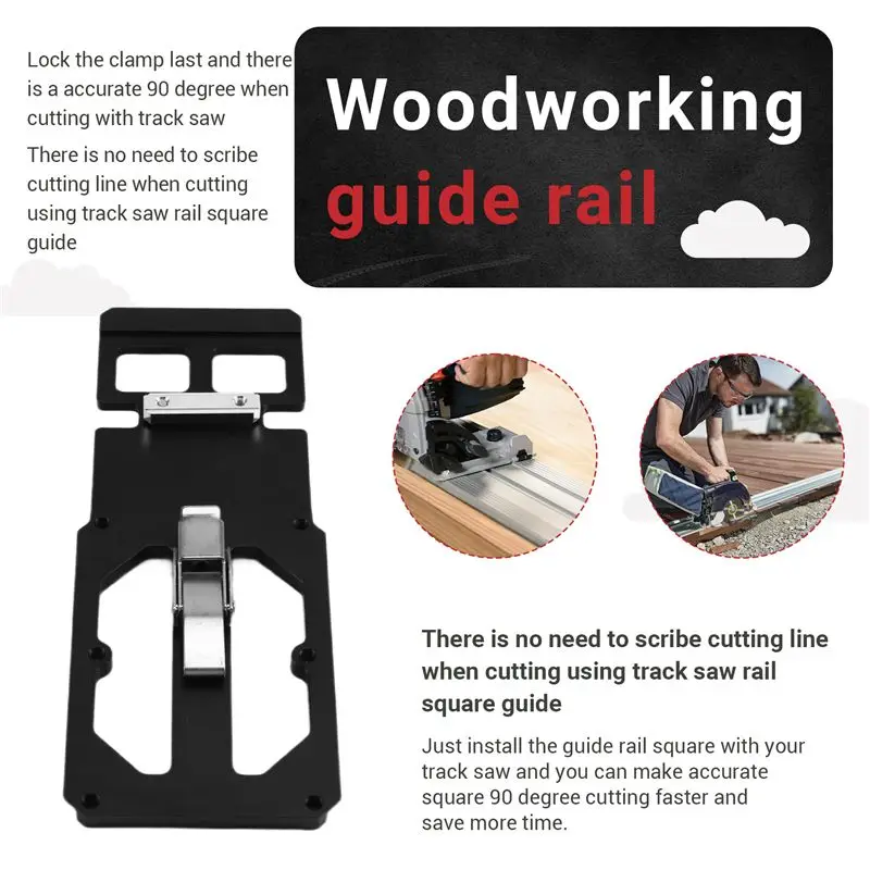 ABLQ مربع دليل السكك الحديدية المدمجة 90 درجة الزاوية اليمنى المسار المنشار السكك الحديدية مع مسار دليل دعم الحافة #4