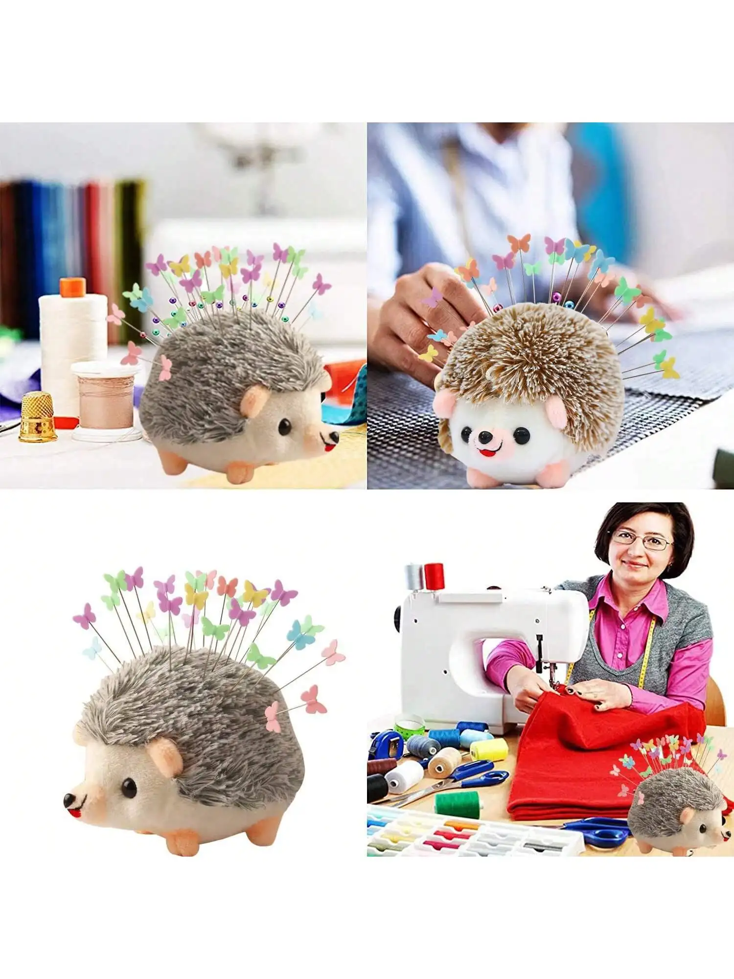 1 Pcs Hedgehog Shape Pin Cushion, Cute Pincushions Lovely Needle Cushions Pins Holder Sewing Accessories Supplies for Quilting