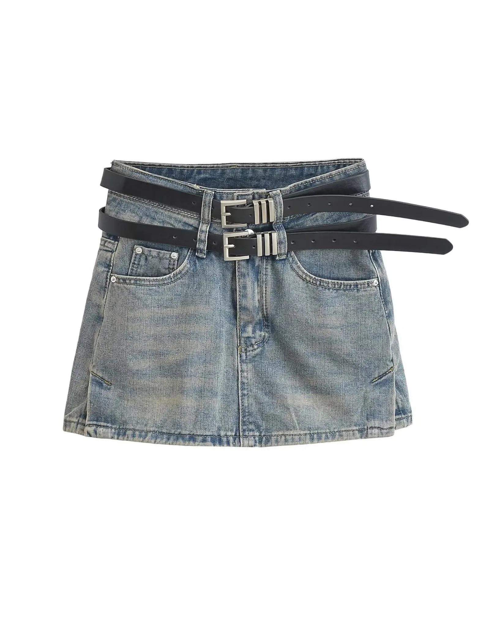 Nouvelle fille épicée Denim jupe courte été Design sens taille haute mince a-ligne jupe mode douce femmes jupes mode