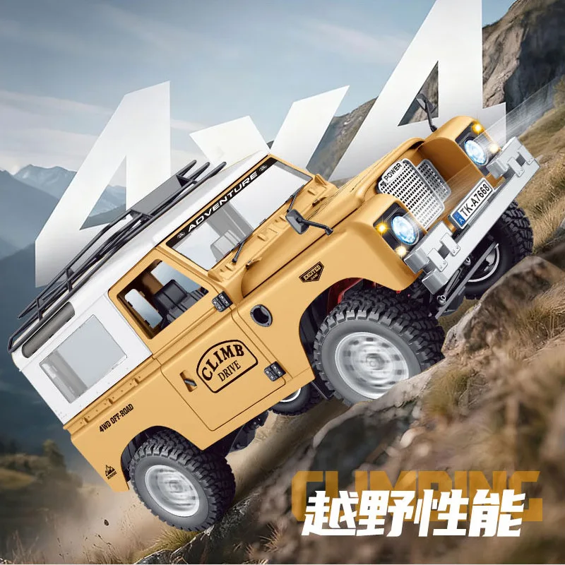 New 1/10 Scale LR Defender Pickup Truck - All-Terrain RC Crawler Car Realistic Off-Road Model & Gift for Boys