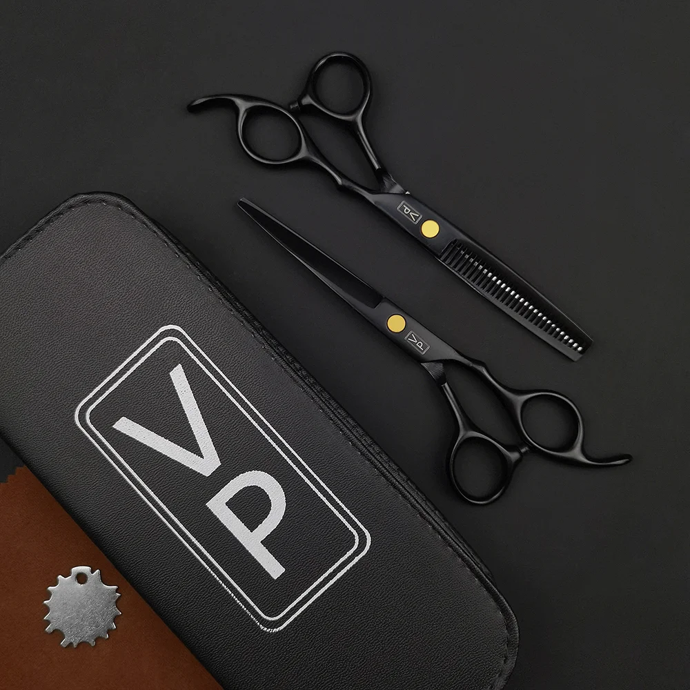 VP Hair Scissors 6 Inch Barber Set Cutting Tools Professional Hairdressing Scissors Set Thinning Accessories For Hairdressers