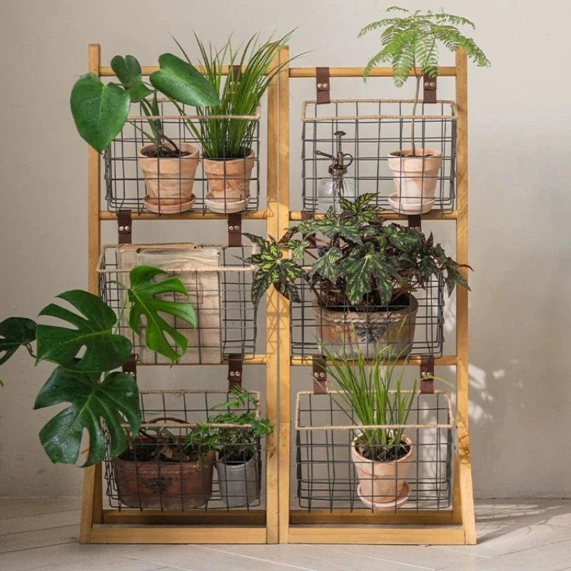 Solid Wood Plant Stand for Living Room Floor Display Shelving for Potted Plants Multilayer Storage Organizer Nordic Garden Decor