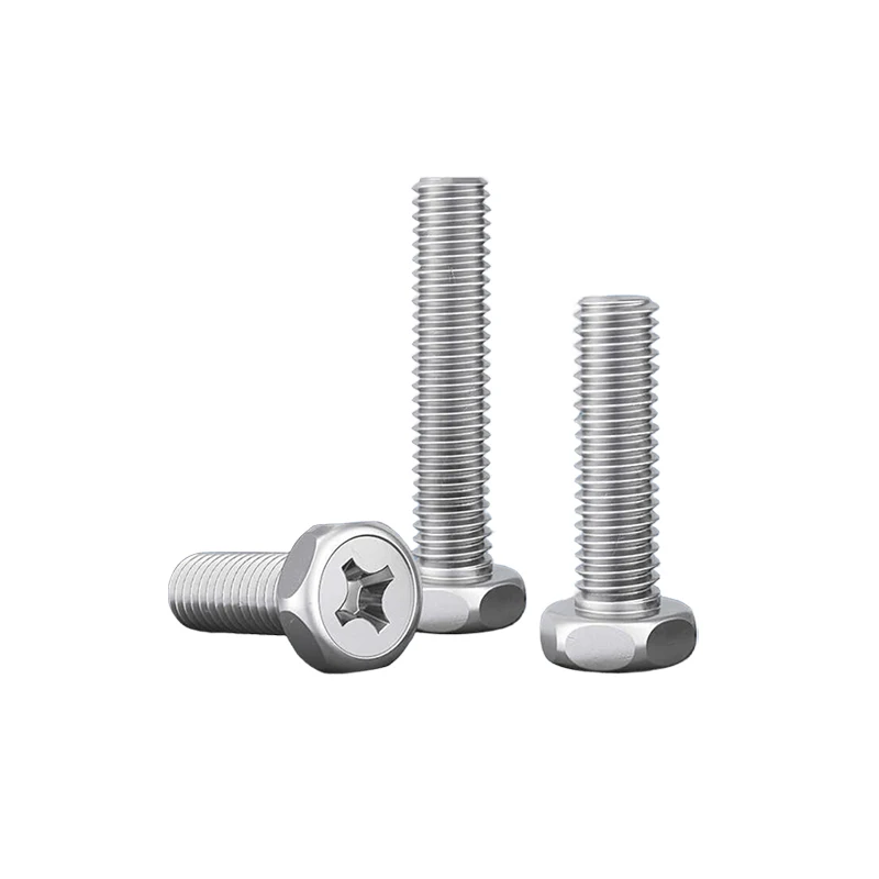 GooBetter 2~30Pcs Phillips External Hex Screws M3 M4 M5 M6 M8 304 Stainless Steel Deck Building or Joining Lumber Machine Screws image 4