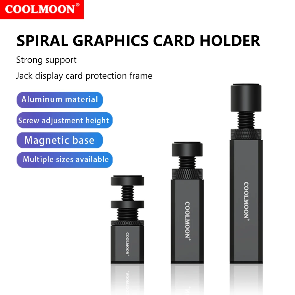 COOLMOON-soporte giratorio telescópico ajustable para tarjeta gráfica, soporte magnético para tarjeta de Video GPU para PC de escritorio