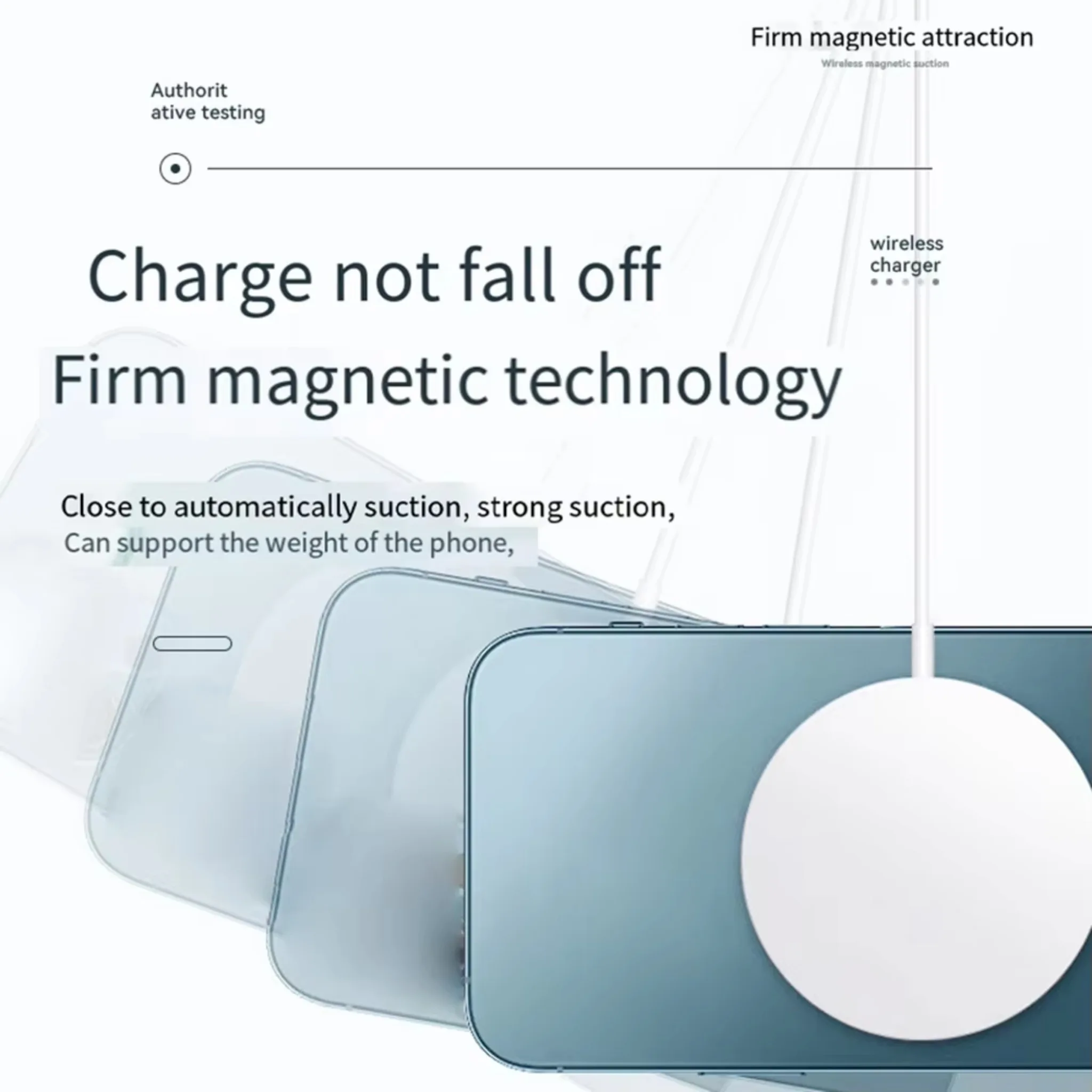 2PCS Fast Charger Magnetic Wireless Charging Device For iPhone 18 17 16 15 14 13 12 Pro Max Mini USB C 8 Plus XR XS For Airpods
