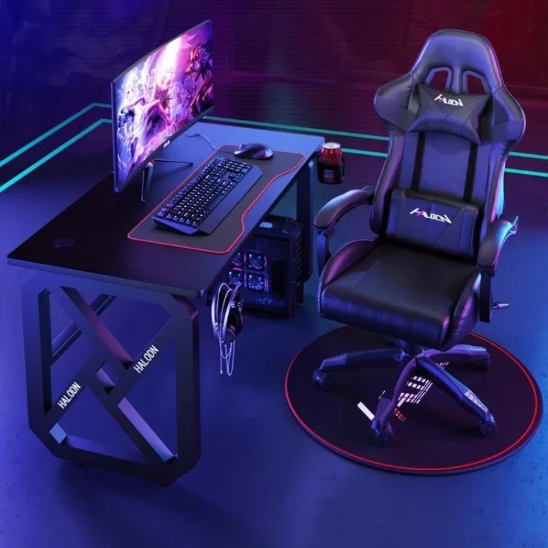 Q Standing Console Computer Desks Organizers Design Creativity Light Luxury Computer Desks Setup Fashion Escritorios Furniture
