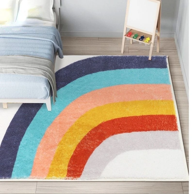 Soft Fluffy Thick Plush Carpets Cartoon Children\'s Room Decoration Rug Large Area Bedroom Decor Carpet Simple Living Room Rugs