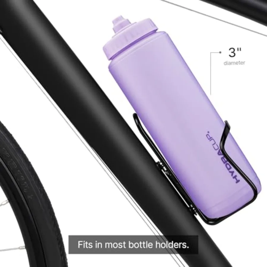 4 عبوات من زجاجات المياه الرياضية ذات التدفق السريع سعة 32 أونصة مع خفق كروي مدمج للياقة البدنية OntheGo مثالي لركوب الدراجات والسفر وصالة الألعاب الرياضية