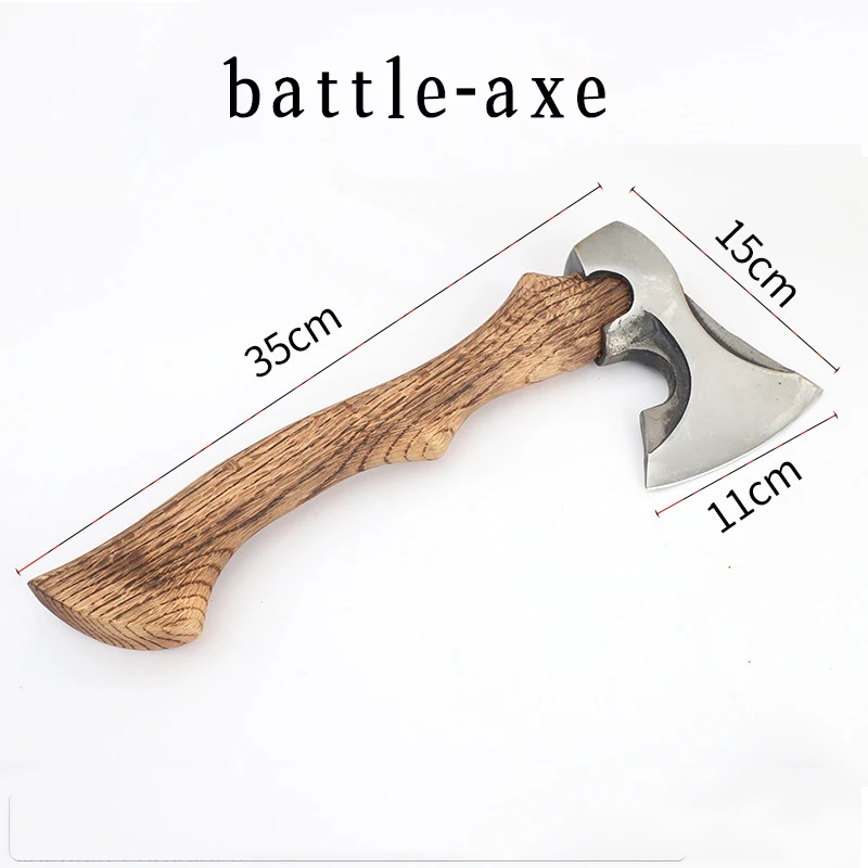 High hardness outdoor camping axe made of 65 manganese steel and Qinggang wood axe, sturdy and durable