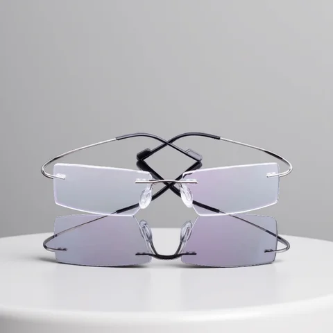 Gmei Optical Fashion Rimless Glasses Frame Memory Alloy Eyeglasses Prescription Ultralight Flexible Frames 9 Colors T8089