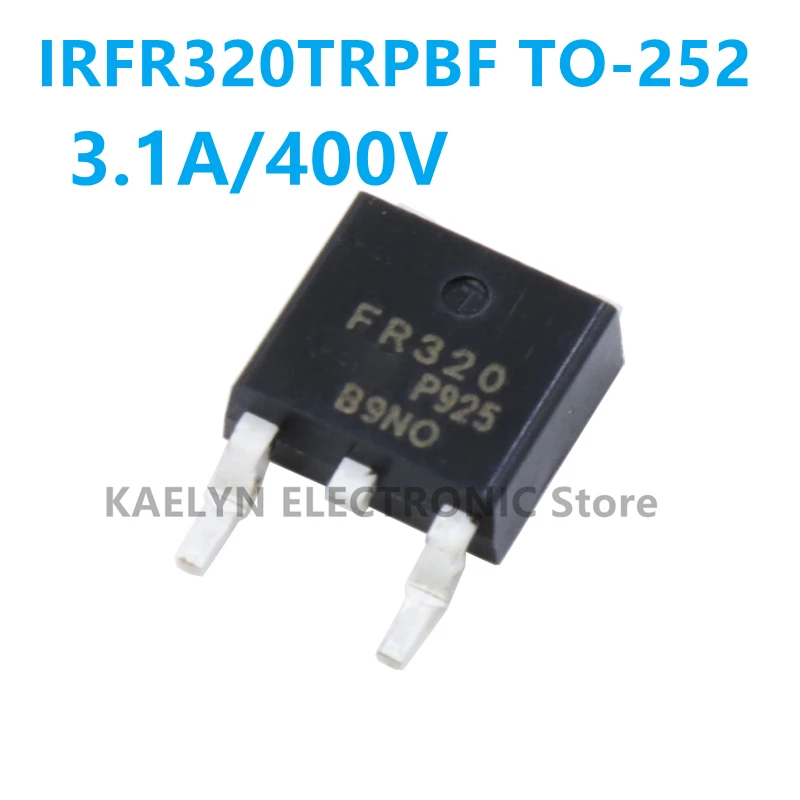 10PCS/LOT  IRFR320TRPBF FR320  N-Channel 400 V 3.1A (Tc) 2.5W (Ta), 42W (Tc) Surface Mount D-Pak TO-252