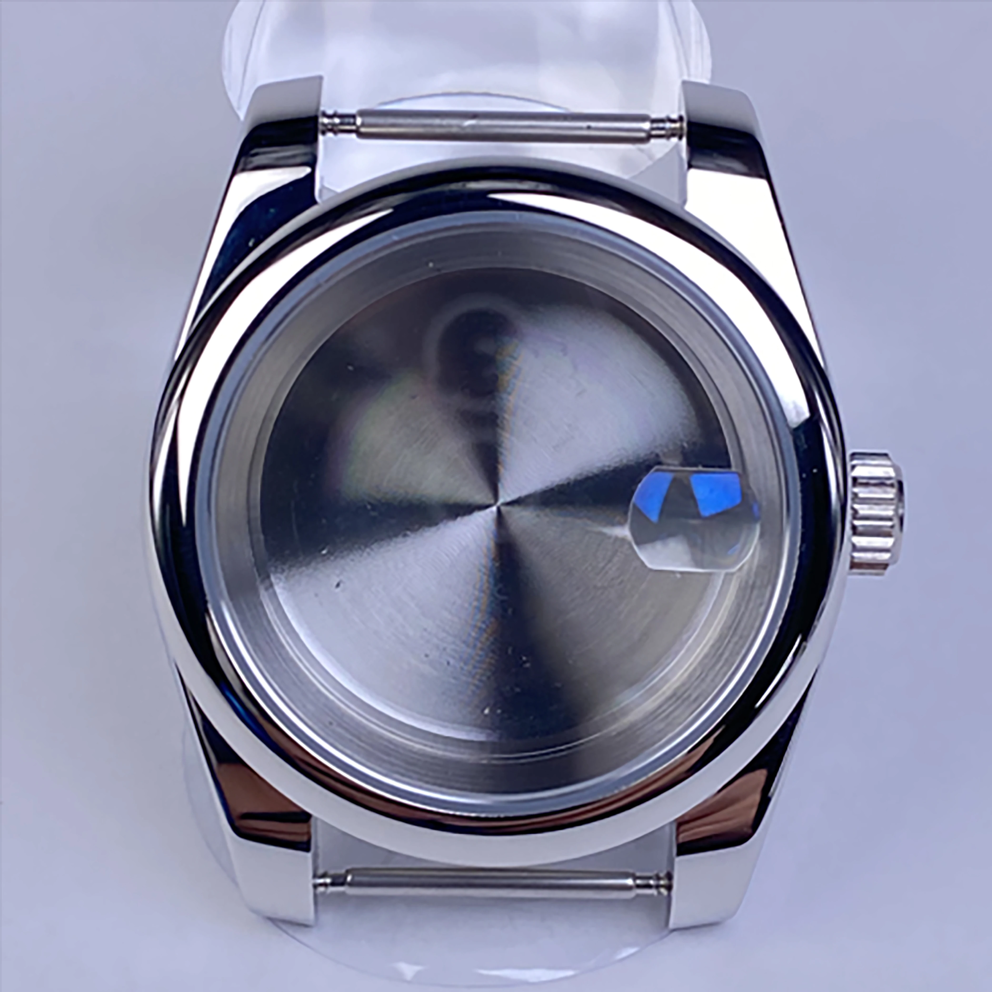 39mm NH35 Watch Case Sliver Stainless Steel  Bracelet Sapphire Glass For NH35 NH36 Movement Modification Watch Case