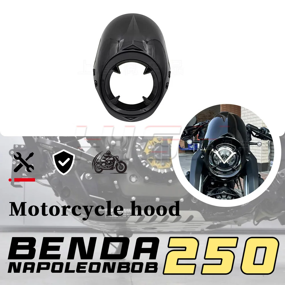 For Benda Napoleon Bob 250 Motorcycle Vintage Wind Screen Headlight Fairing Spoiler Decorative Accessories