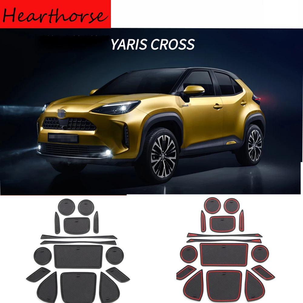 Прокладка слота для Toyota Yaris Cross 2020 2021, аксессуары для внедорожников, резиновая накладка на дверь, Нескользящие Коврики для автомобиля, бесплатная доставка