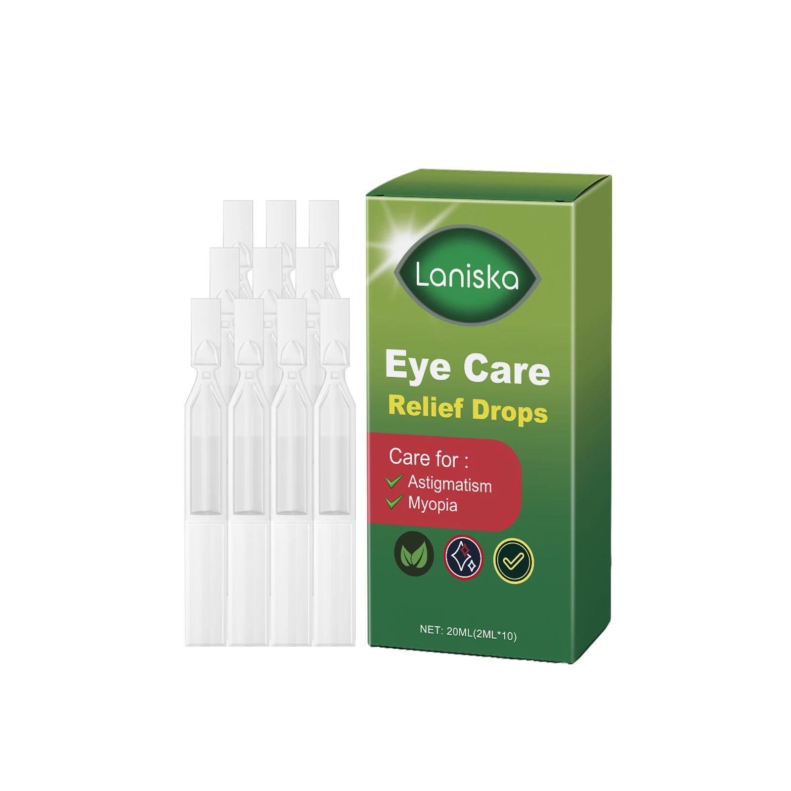 Eye Care Eye Drops for Relieving Eye Fatigue, Effectively Reducing Discomfort from Prolonged Use, Moisturizing Eye Drops
