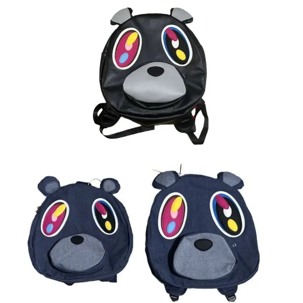 Gift Bear Denim Backpack Creative Large Capacity Y2K Shoulder Bag Funny Zipper Handbag School Bag Primary School