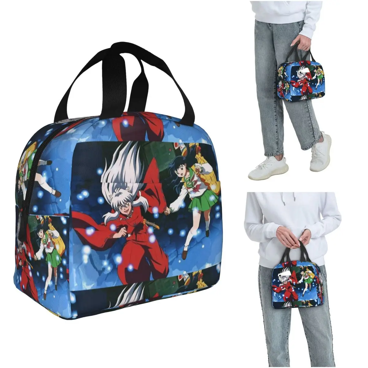 

Изолированная сумка для обеда Inuyasha Anime Kagome Higurashi для женщин и детей, портативный термоконтейнер для еды, сумка-тоут