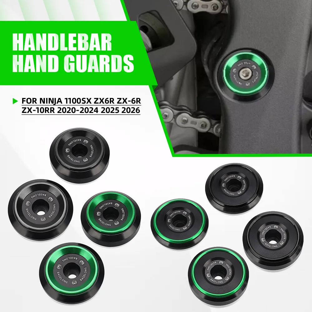 For Kawasaki Ninja 1100SX ZX6R ZX-6R ZX-10RR 2020-2024 2025 2026 Accessories ZX10R CNC Frame Hole Caps Cover Plug Frame Plug