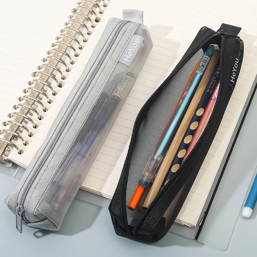 Mesh cosmetic storage bag, portable travel toiletry bag, eyebrow pencil storage bag, all-purpose makeup brush cleaning bag.