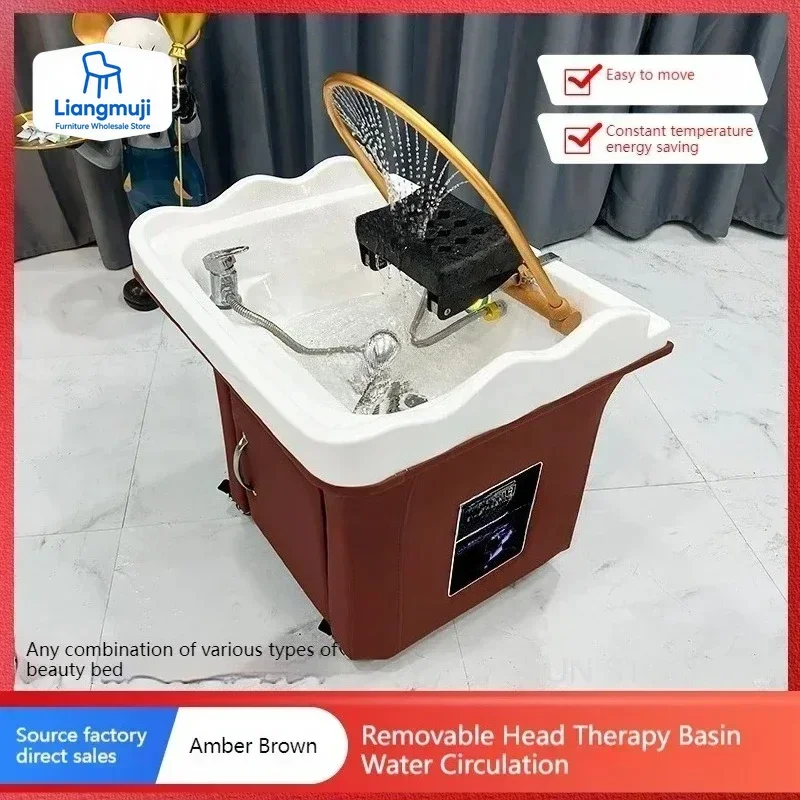 

Head Spa Shampoo Chair Hair Salon Comfort Small Hair Washing Station Chair Move Therapy Lettino Massaggio Furniture MQ50SC
