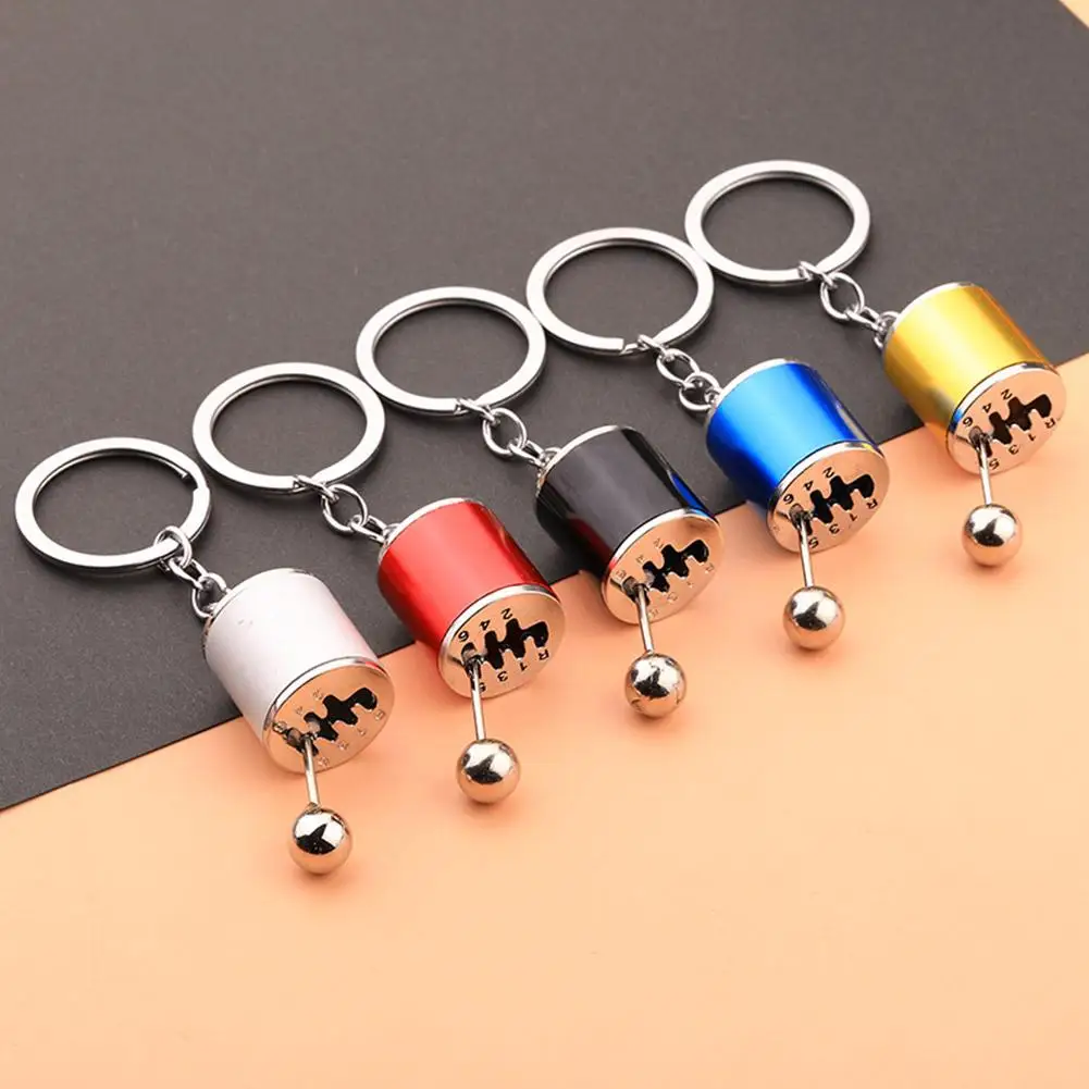 Six-speed Manual Transmission Shift Lever Model Key Chain Creative Ransmission Lever Pendant Key Keychains Jewelry Gift