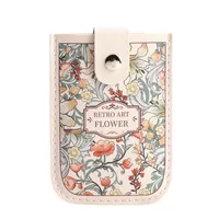 Vintage Oil Painting Pull Out Card Holder One Piece Women's Compact Ultra Thin Mini Cartoon New Style Niche Design Card Case Bag