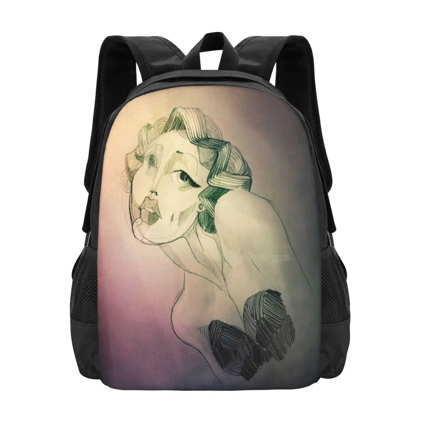 Screen Siren ( By Dennie Pasion And Illustrated By Isadora Bojovic ) Pattern Design Bag Student'S Backpack Dennie Pasion Poetry