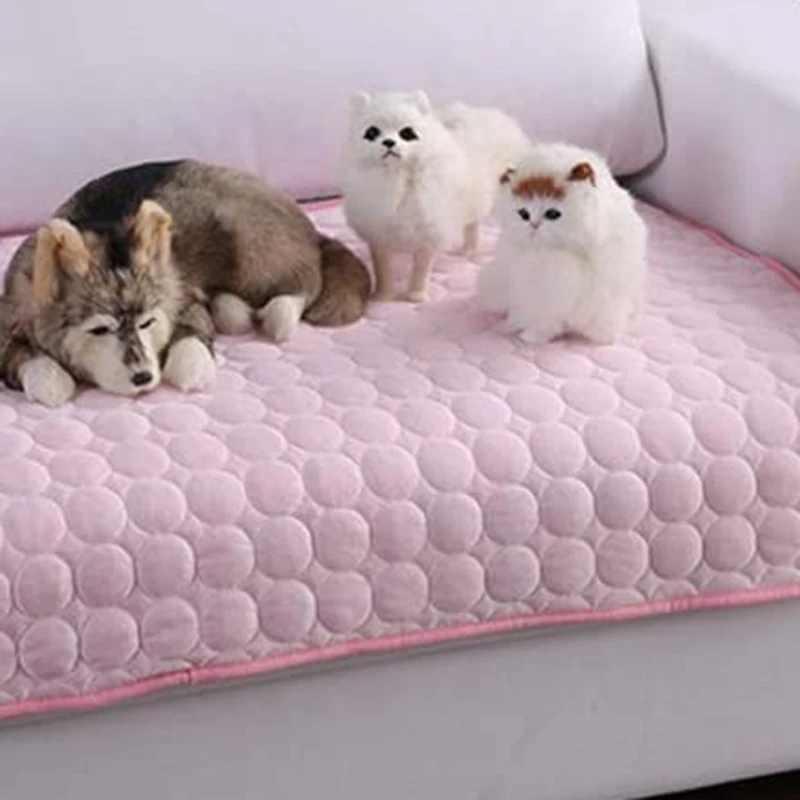 Pet Cushion Summer Cats And Dogs Sofa Cushion Pet Supplies Cool Cushion Ice Silk Cold Feeling Summer Dog Cooling Cushion