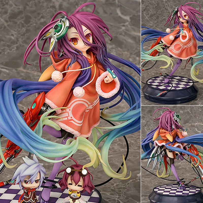 Anime No Game No Life Figures Zero Shiro Stephanie Dola Model Dolls Figurines Action Figure Schwi Jibril Fairy Shampoo Figurine