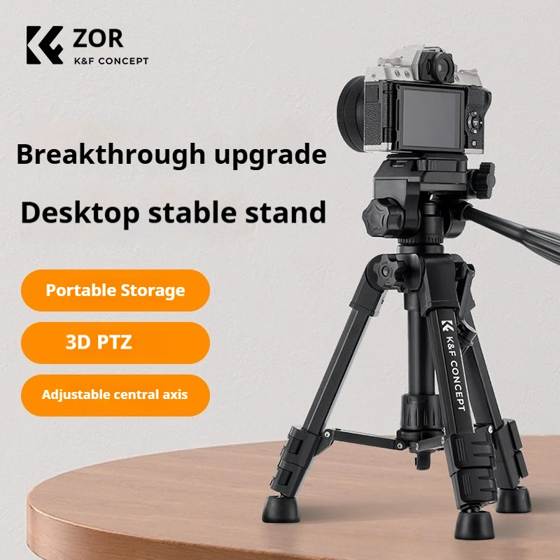 K&F CONCEPT Mini Desktop Tripod Portable Spherical Gimbal Tripod For Canon Nikon Sony Fuji DSLR Camera Phone Live Photography