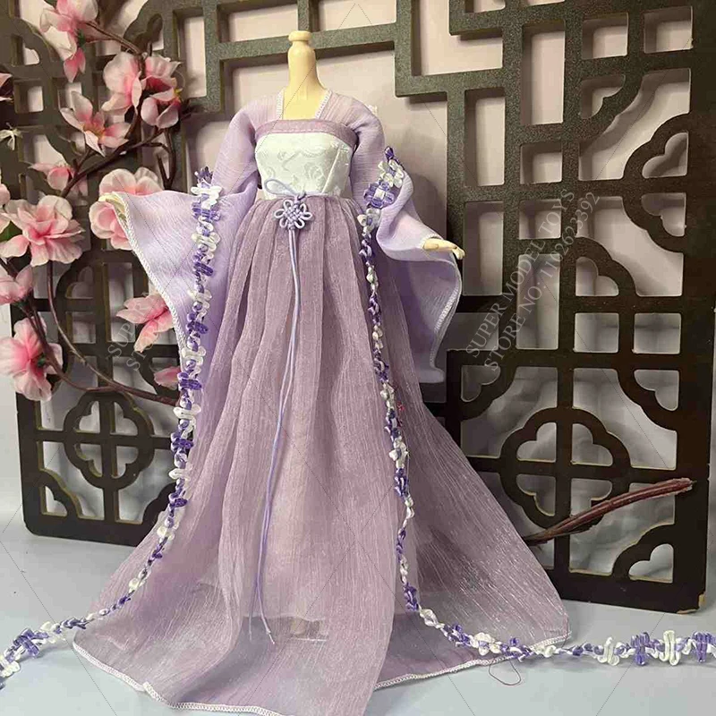 In Stock 1/6 Scale Female Soldier Clothes Accessory Ancien Chinese Style Hanfu Costume Set Fit 12-inch Action Figure Model