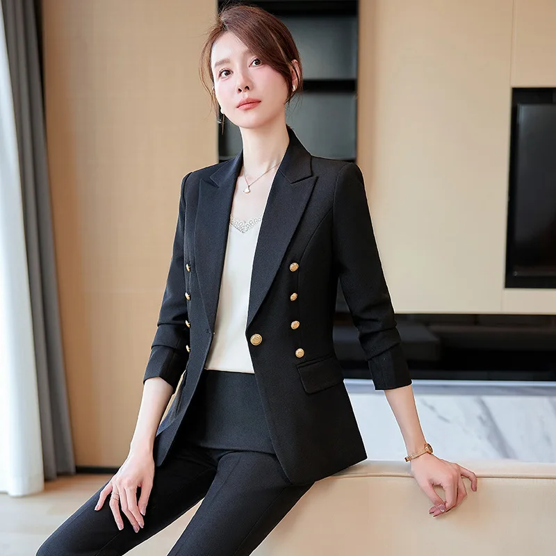 Suit Women2024New Korean Version for Commuter Casual Spring and Autumn High Sense Adult Lady like Woman Professional Bootcut Tro