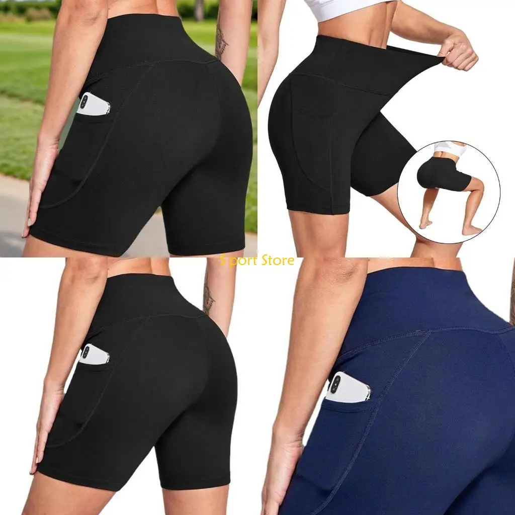 U2JB Women's Tummy Control High Waist Swim Shorts 5 Point Fitness Short Trousers
