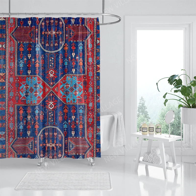 Waterproof fabric shower curtains Bathroom curtain accessories Bath curtain for shower 180x200cm 240*200 boho decoration vintage