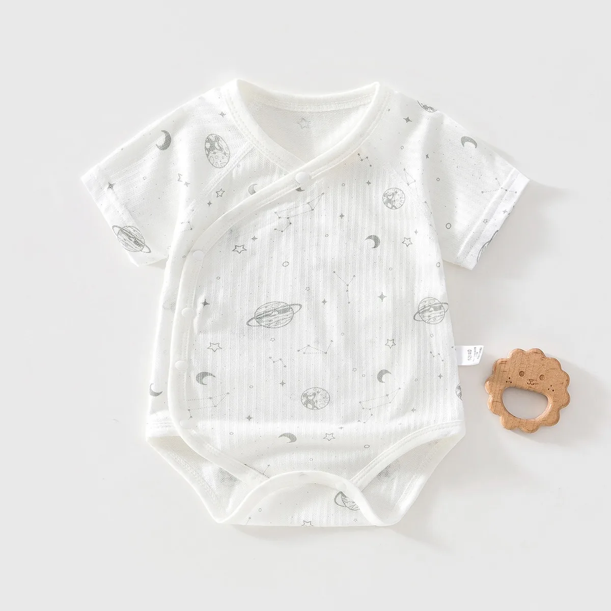 0-12M Baby Unisex Summer Ligthweight Breathable Romper Newborns Artifical Cotton Skin-friendly Onesie Kid Casual Comfy Bodysuit