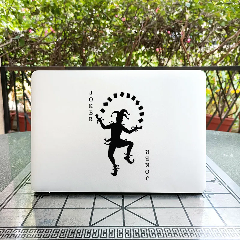 Poker Clown Vinyl Laptop Sticker for Apple Macbook Decal Dell HP Lenovo ASUS Acer Google MSI Huawei 13 14 15 Inch Notebook Decor