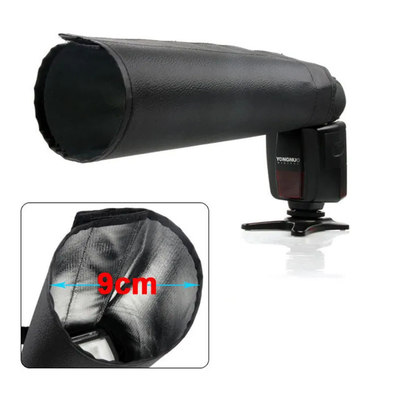 Universal Photo Flash Light Diffuser Foldable Reflector Snoot beam Softbox Bender Tube for Canon Nikon Yongnuo pentax flashgun