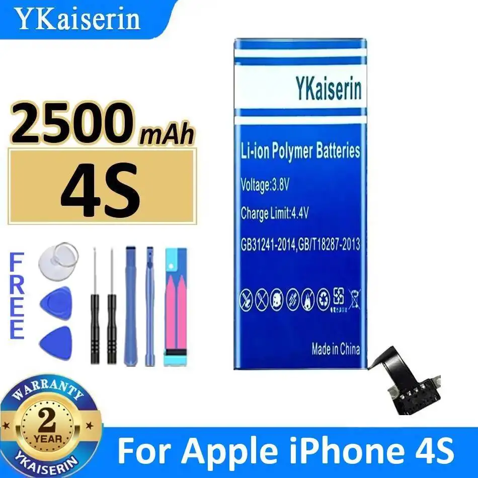2500mAh High Performance Mobile Phone Battery Premium Replacement For Apple iPhone 4S