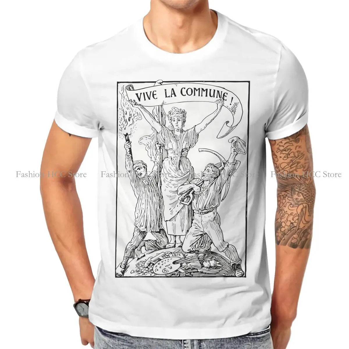 Vive La Commune Walter Crane Unique TShirt French Revolution Epic Transformation Comfortable New Design Gift Clothes  T Shirt