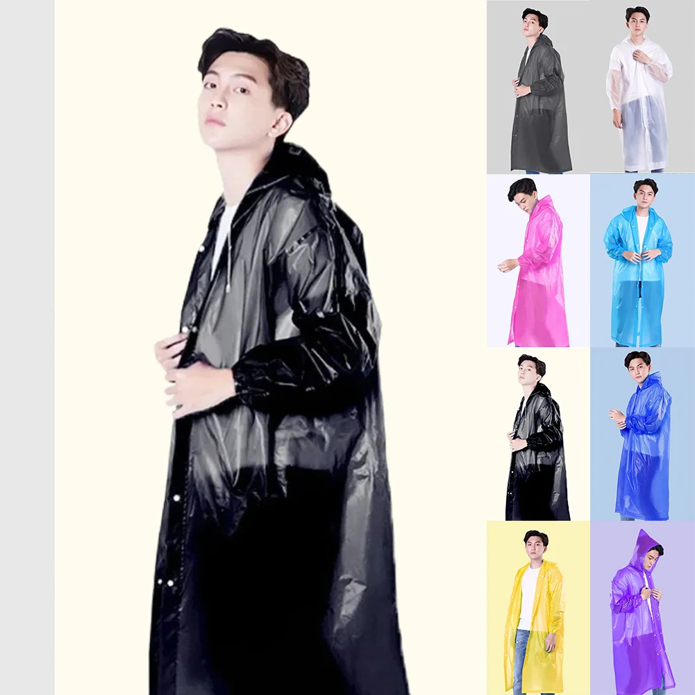 

Adult Rain Cape Hooded Jacket Outdoor Camping Comfortable Fit Hiking Jacket Lightweight Fabric Regular Length For Hiking
