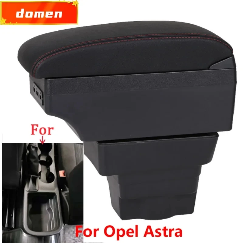 

NEW For Opel Astra Armrest Box Retrofit parts For Opel Astra J Car Armrest Center Storage Box Interior Car Accessories with USB