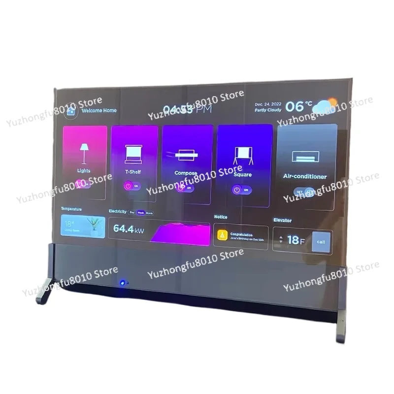 30-Inch desktop transparent OLED screen advertising display touch