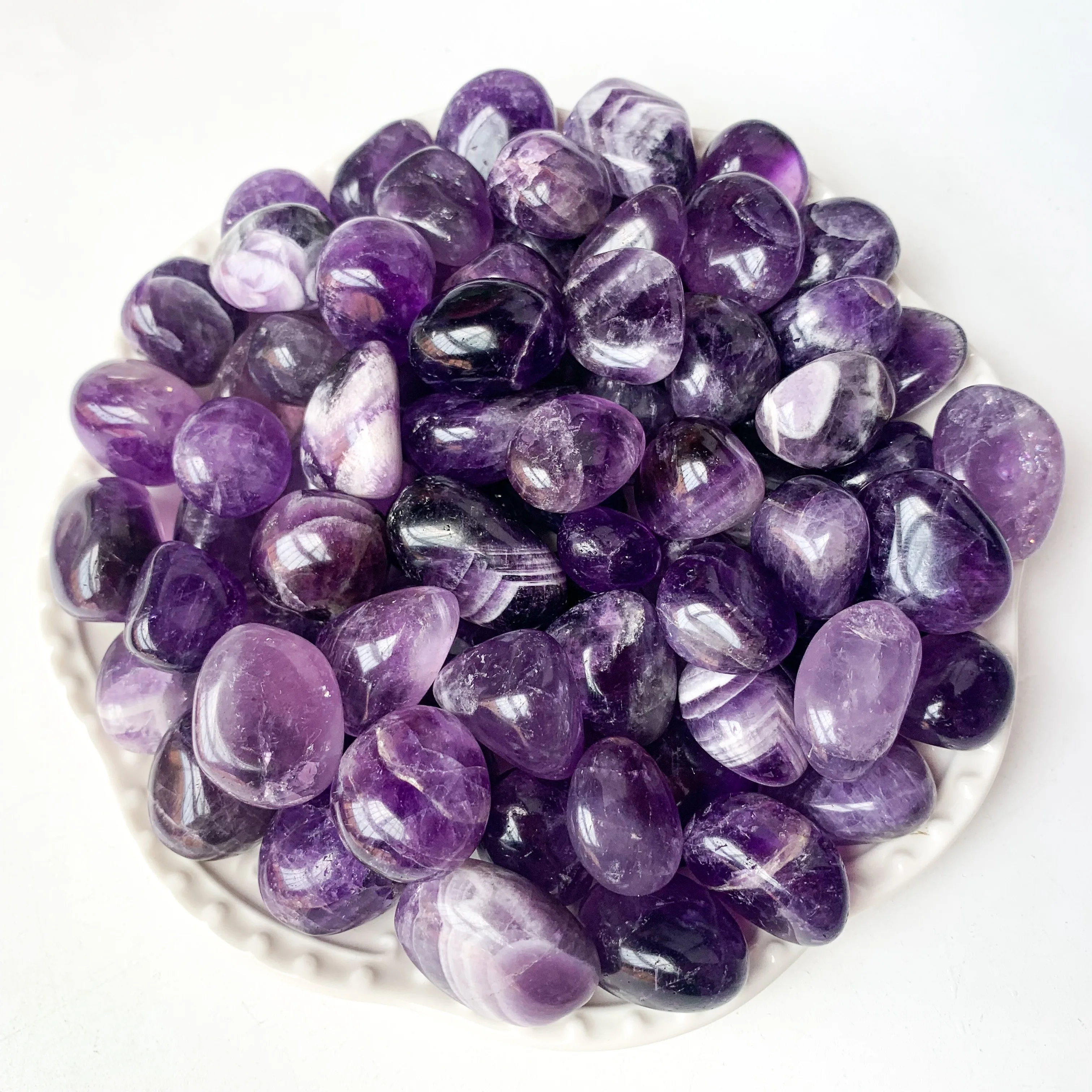 9-12mm Natural Crystal Amethyst Stones Flower Pot Aquarium Decorative Chips DIY Jewelry Accessories Wishing Bottle