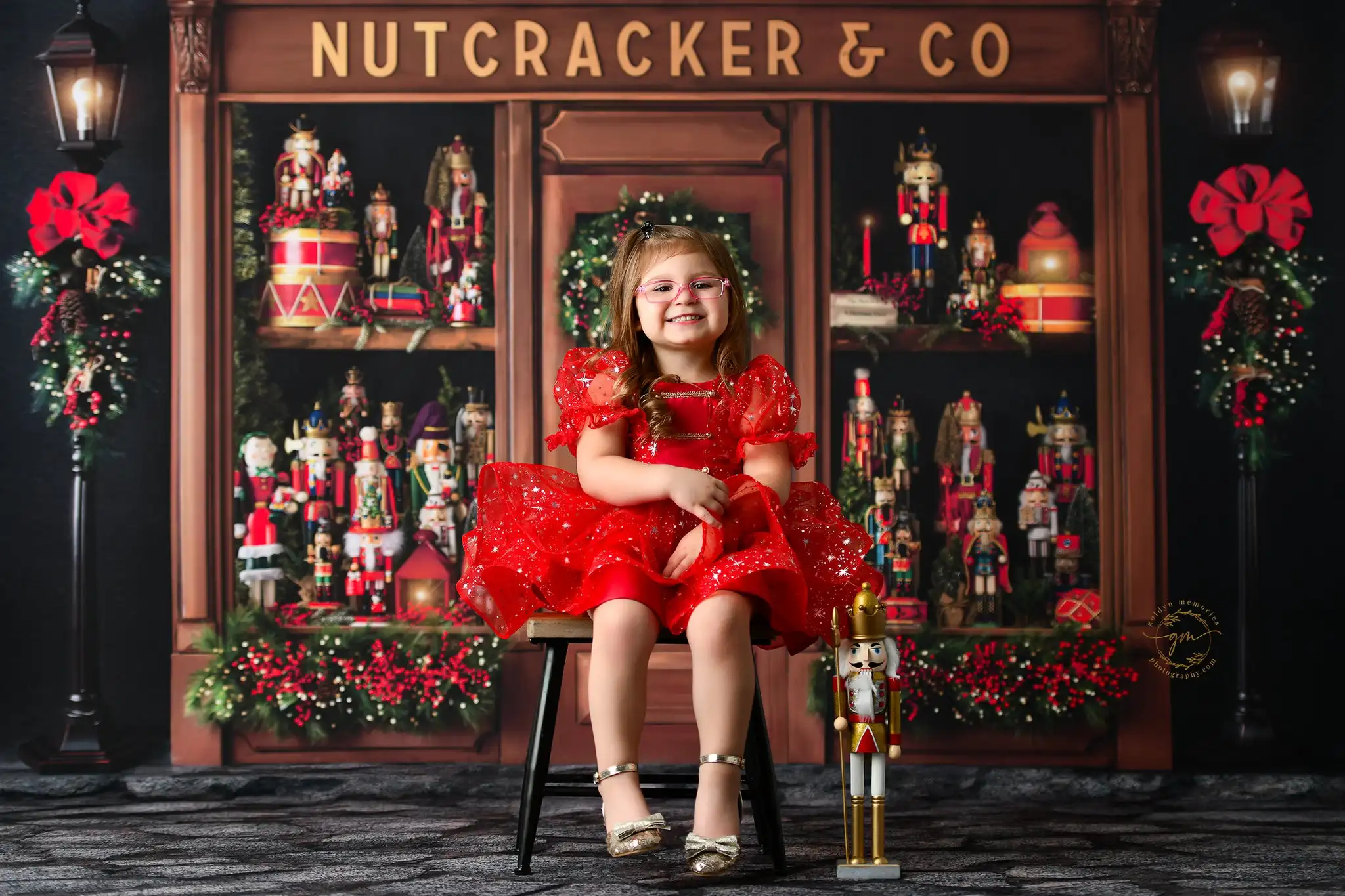 Nutcracker Toy Store Backgrounds Kids Adult Photography Props Child Baby Christmas Gift Shop Decors Photo Studio Backdrops