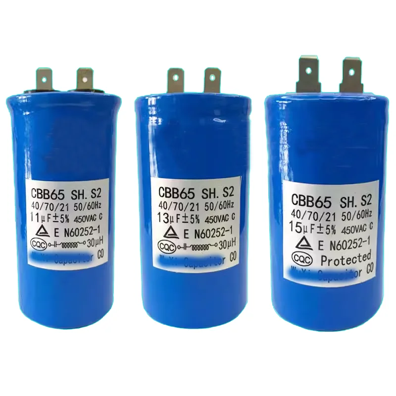 Fully automatic washing machine starting capacitor CBB65 10/11/12/13/15UF 450V washing machine 2PIN