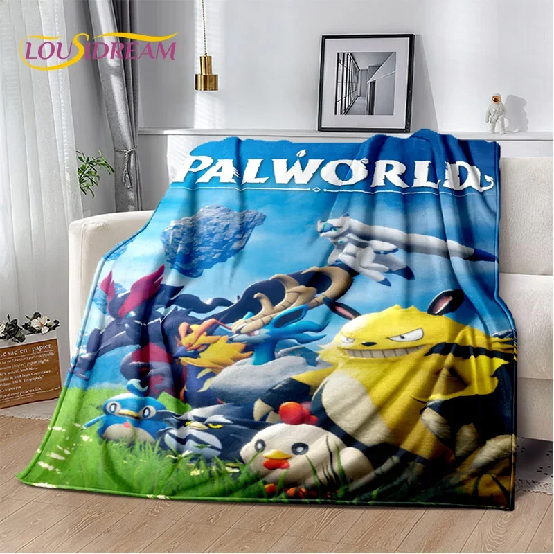 ثلاثية الأبعاد الكرتون Palworld لعبة ألعاب بطانية ، لينة رمي بطانية للمنزل غرفة نوم أريكة تتحول لسرير نزهة السفر مكتب الراحة غطاء بطانية الاطفال
