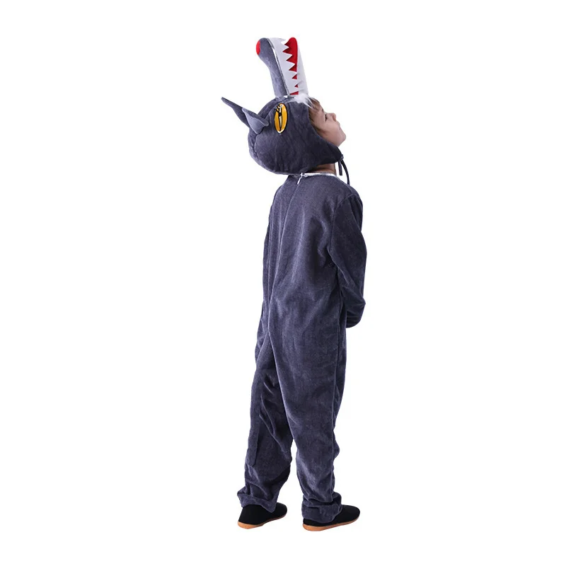 Halloween Cute Male’s Animal Forest Wolf Costume Unisex Pajamas Role Play Birthday Festival Performance Clothing Set